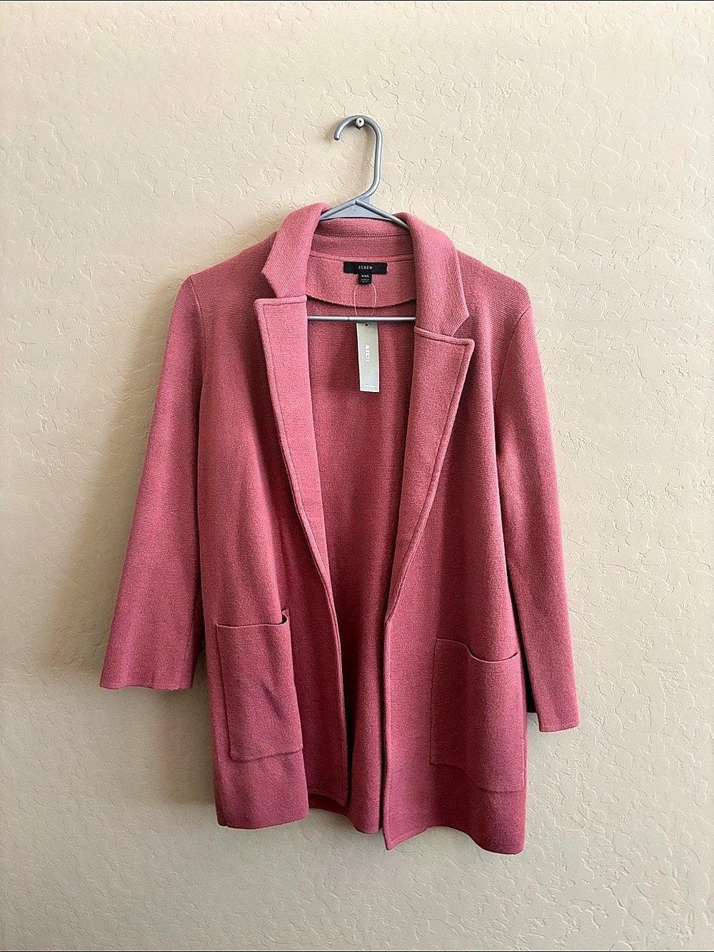 J.Crew Sophie Open-Front Sweater-Blazer Pink Blazer